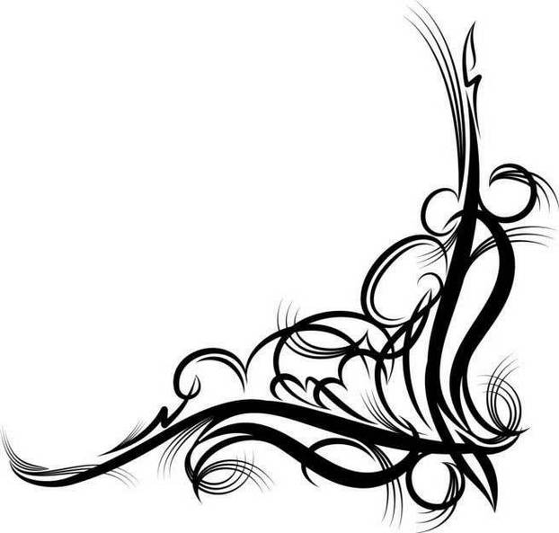 Corner scroll work clipart