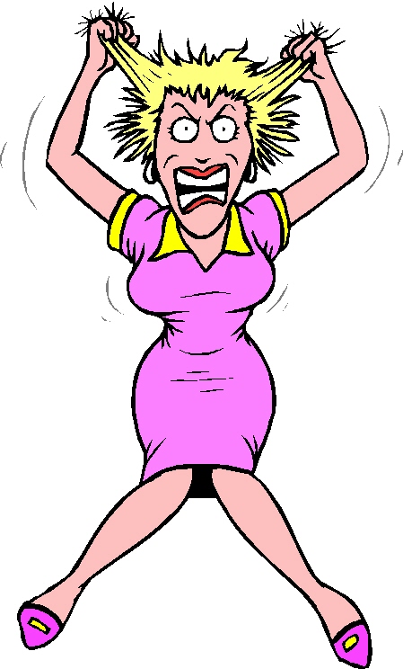 Clip Art Stressed Out Woman Clipart