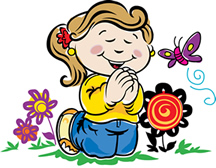Praying in school clipart