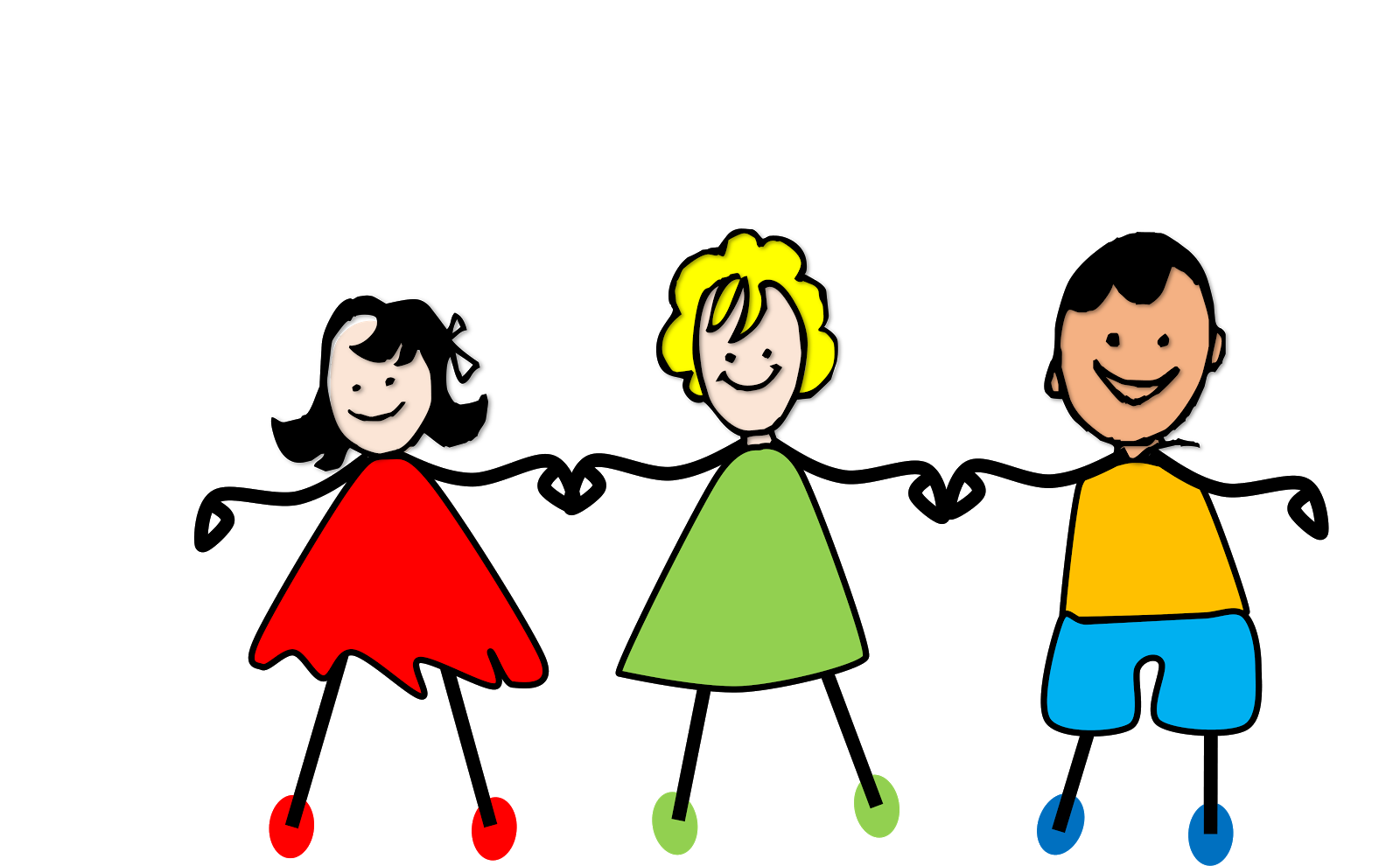 Children Holding Hands Clipart - Tumundografico