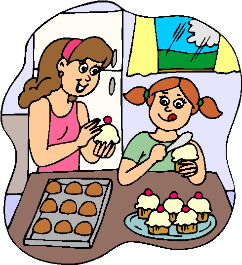 Clip Art Of A Cute Brown Birthday Monkey Holding Cake By Dero - -