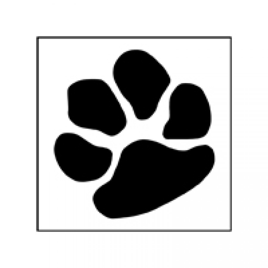 Best Photos of Tiger Paw Print Stencil - Wolf Paw Print Clip Art ...
