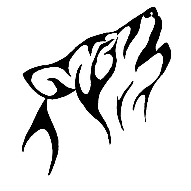 Tribal Wolf And Heart - ClipArt Best