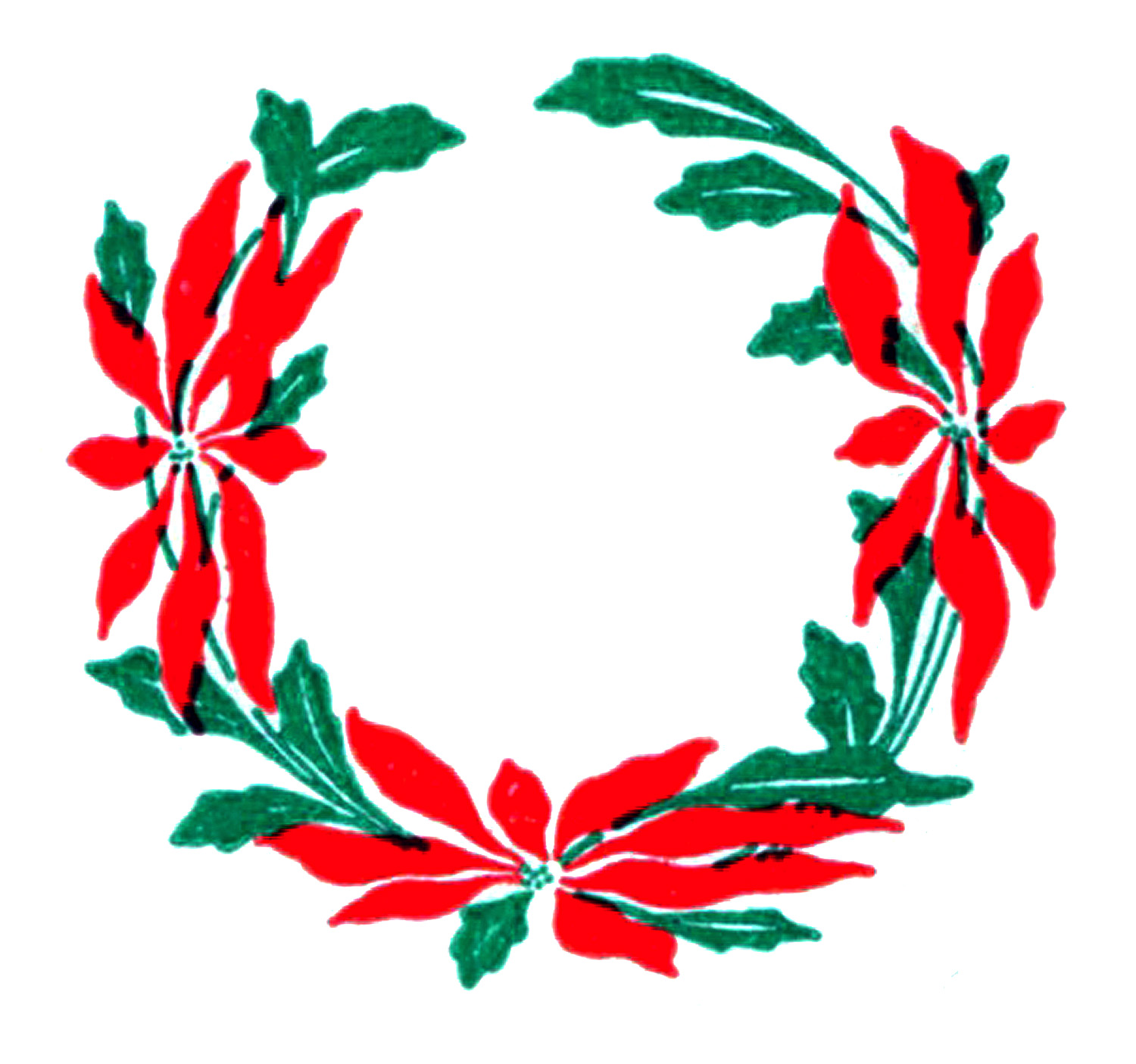 Vintage Christmas Garland Clipart
