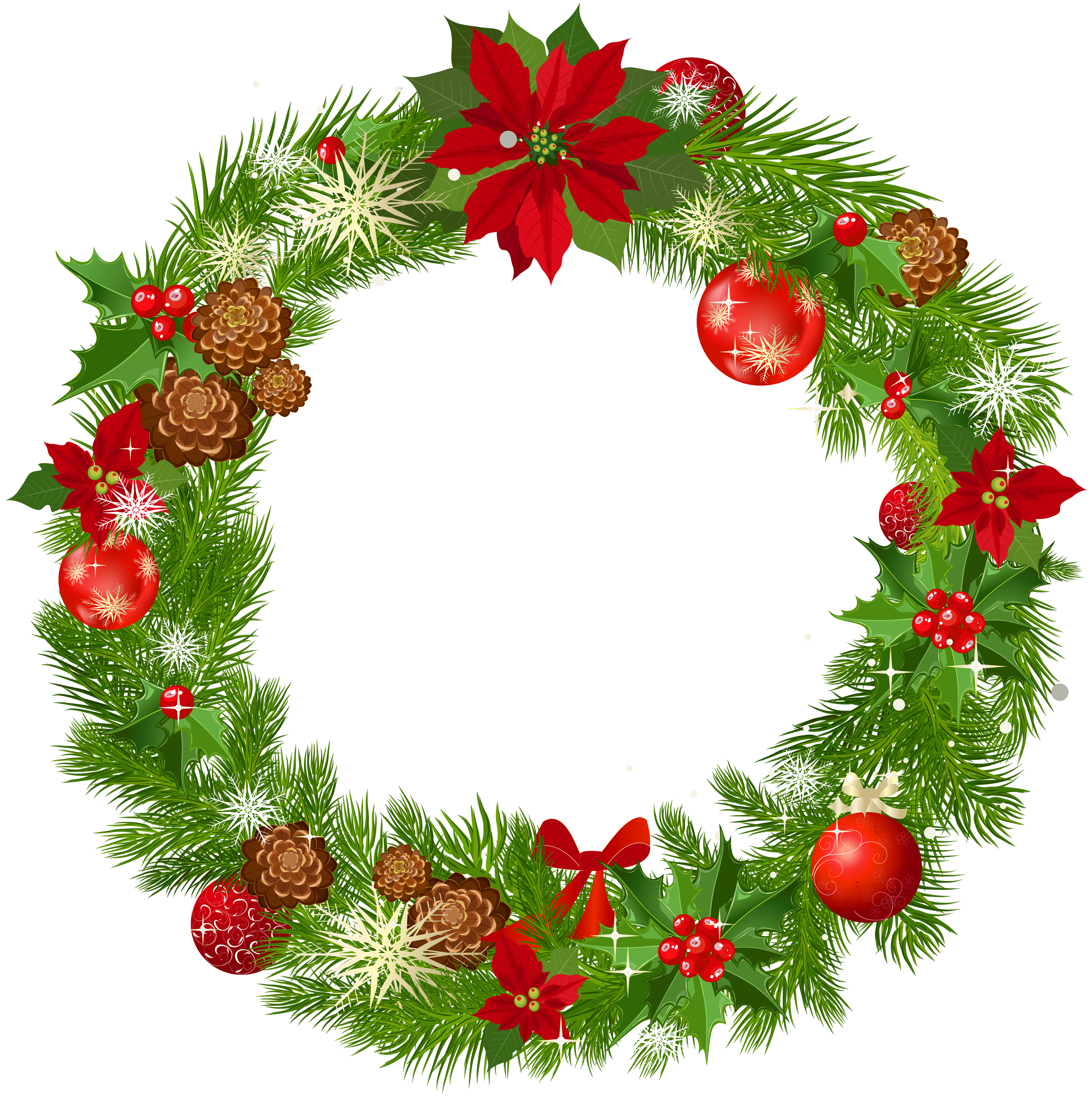 Christmas Wreath Border Clipart