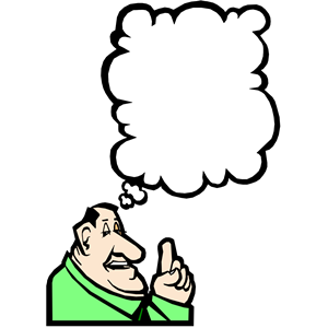 Clip art man thinking
