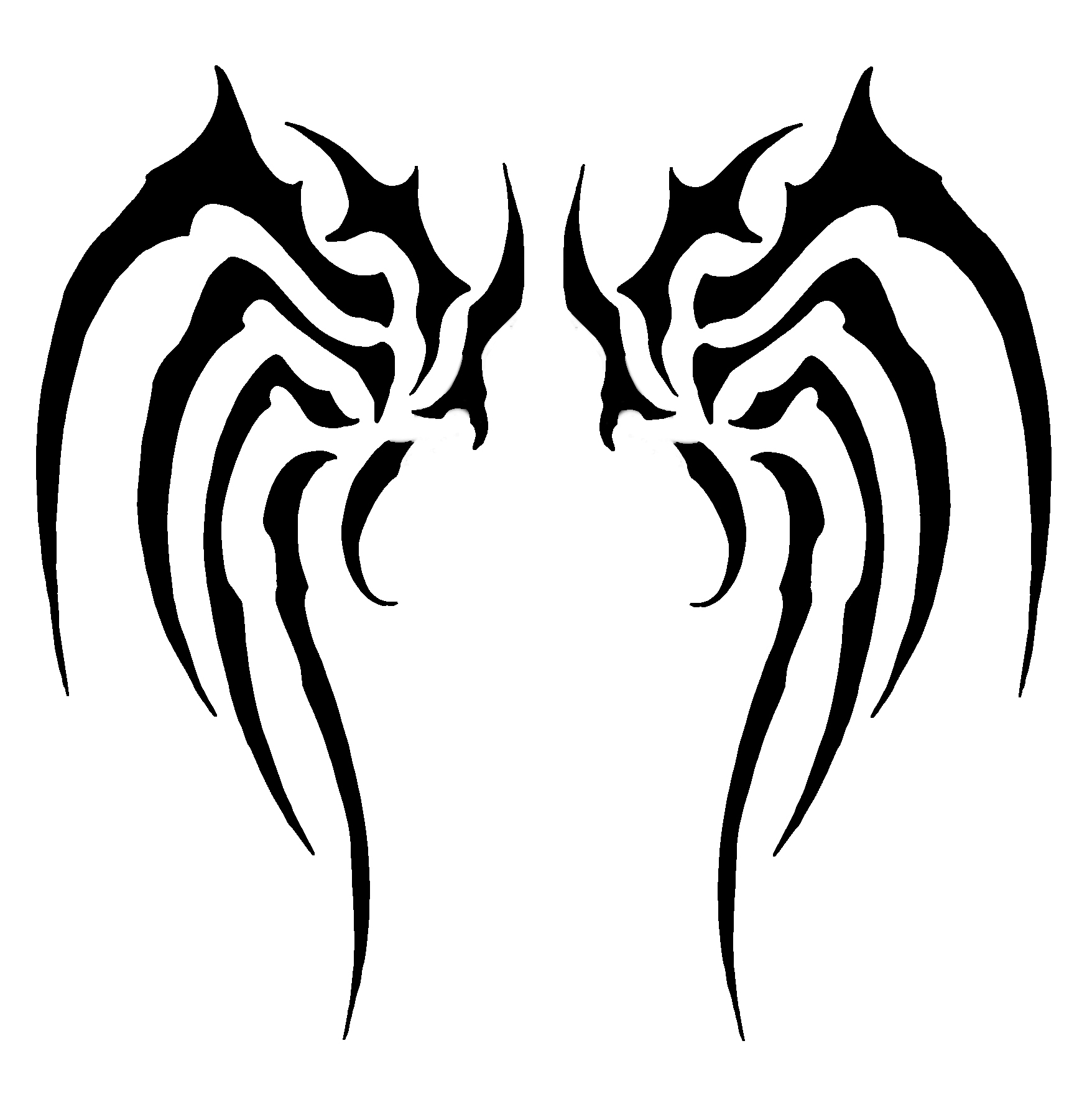 Simple Tribal Wings - ClipArt Best