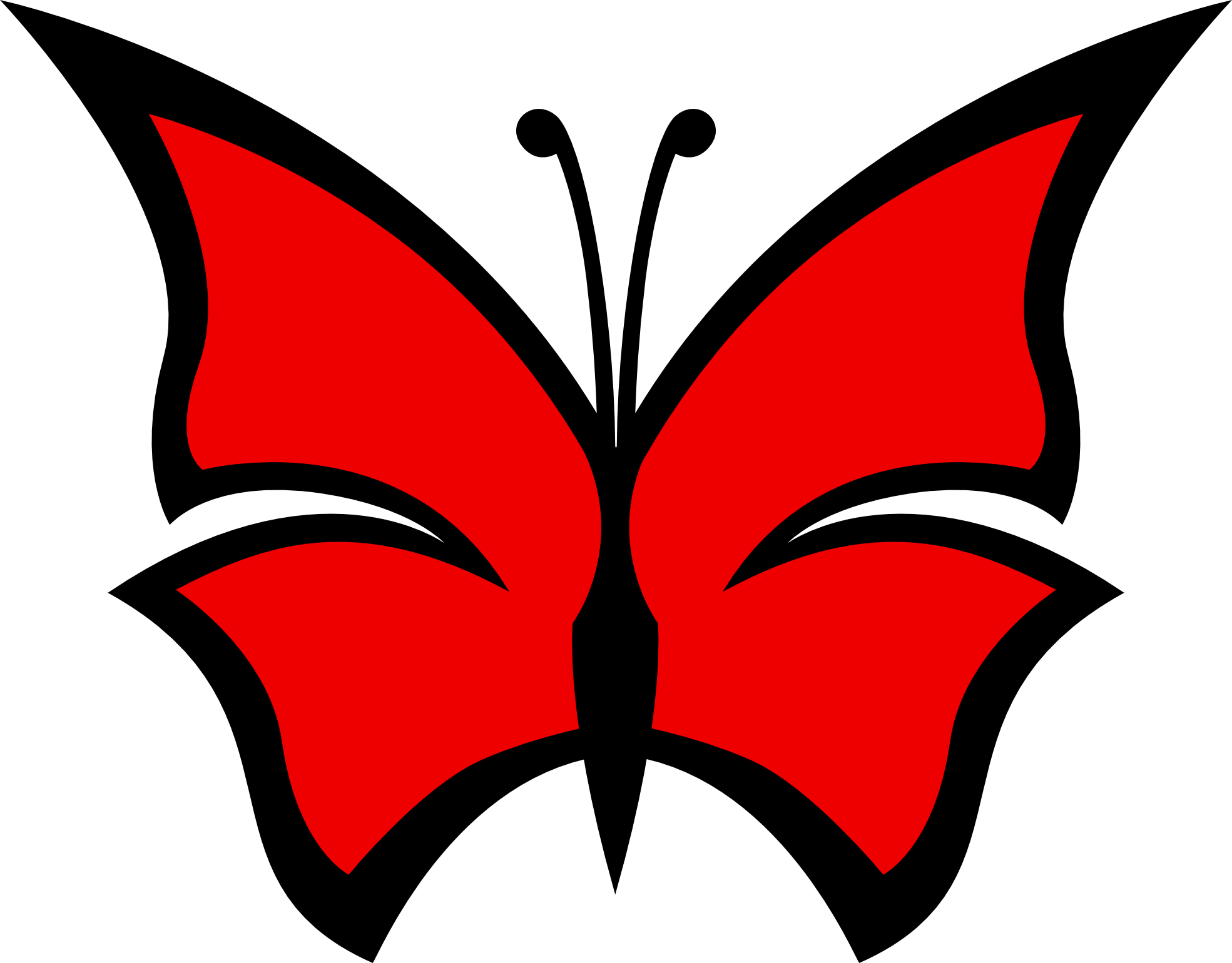 Red Butterfly Clip Art – Clipart Free Download