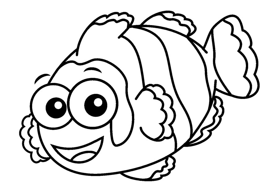 Clown Fish Outline - ClipArt Best