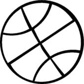 Basketball Clip Art Black And White