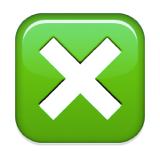 Negative Squared Cross Mark Emoji