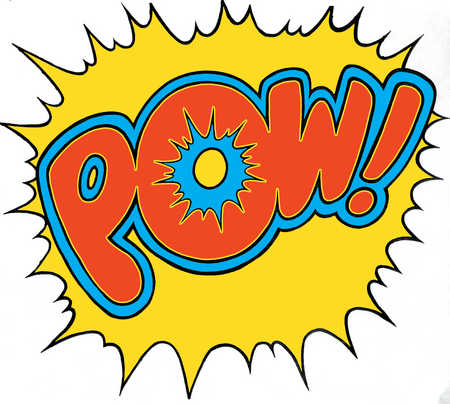 Stock Illustration - Comic strip fight sound POW