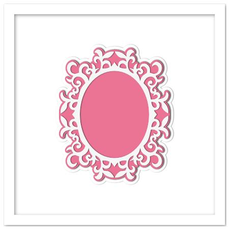 Fancy flourish frame SVG, DXF and PDF formats