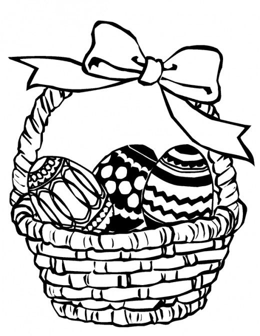 Easter Basket Outline - ClipArt Best