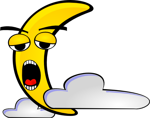 Half Moon Yawning clip art - vector clip art online, royalty free ...