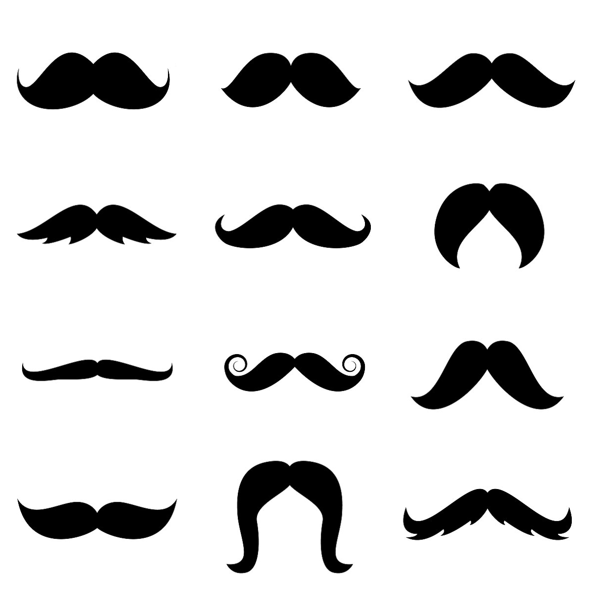 Mustache Silhouette - ClipArt Best