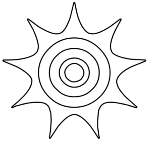 Sun Outline clip art - vector clip art online, royalty free ...