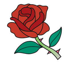 Cartoon Rose With Stem - ClipArt Best