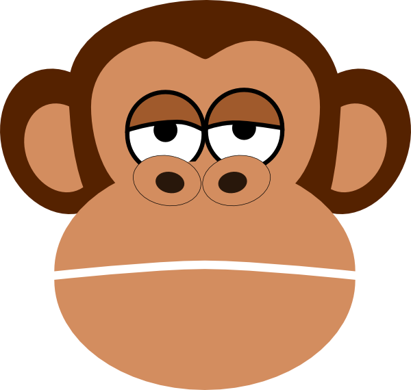 Monkey Cartoon Face Clip Art - vector clip art online ...