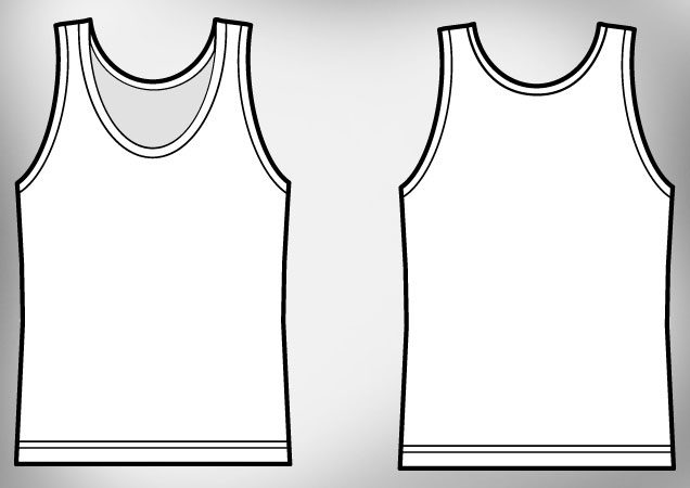 Girl Tank top T-shirt Template | Free Download T Shirt Template