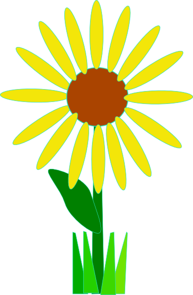 Simple Yellow Flower Clip Art - vector clip art ...