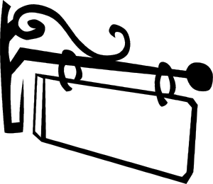 Old Hanging Sign clip art - vector clip art online, royalty free ...