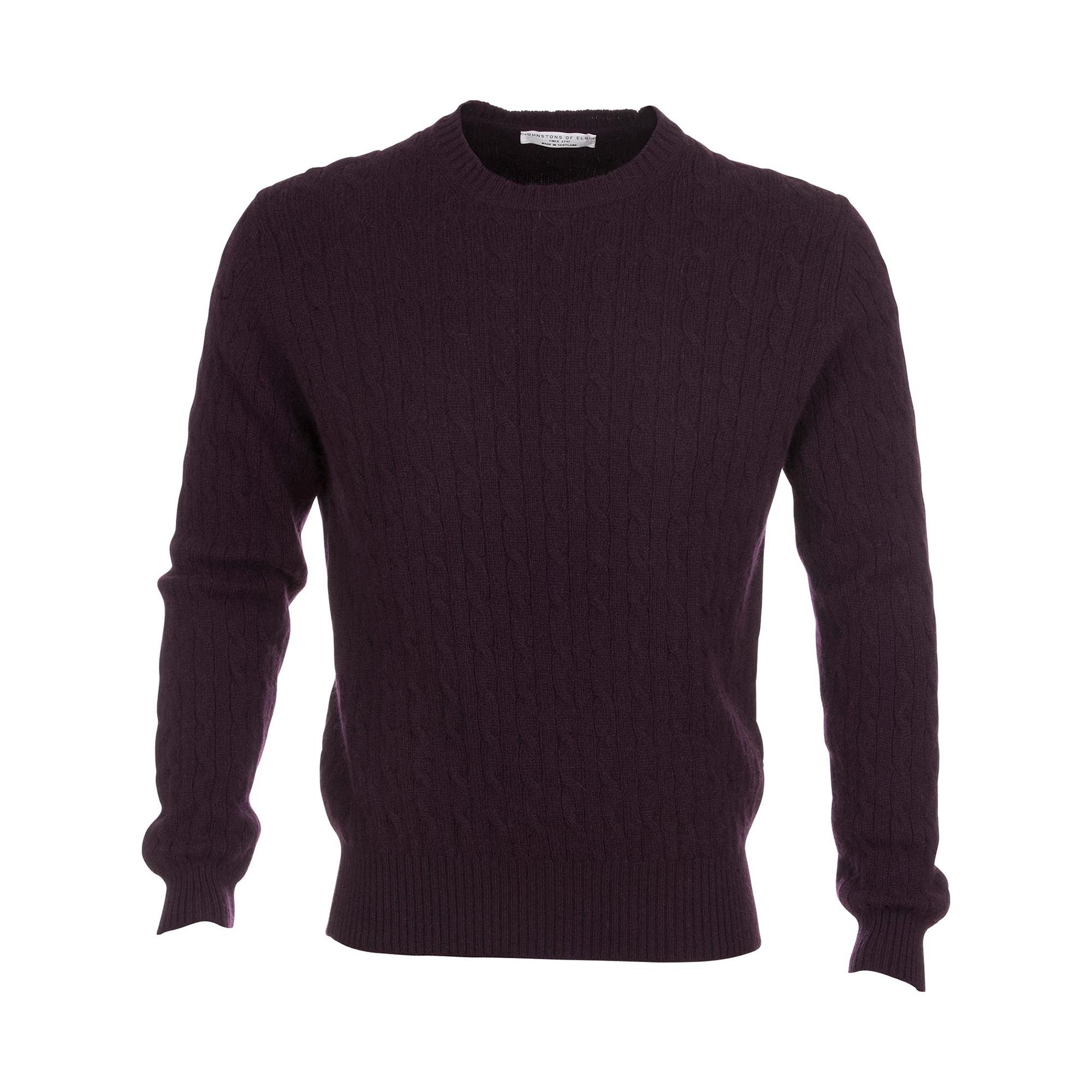 Lamora Cable Round Neck Sweater - Knitwear - Mens - fine cashmere ...