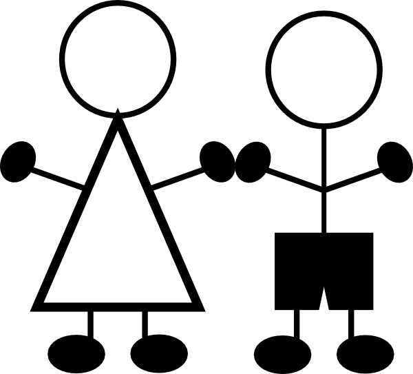 Stick Figure Children Clipart