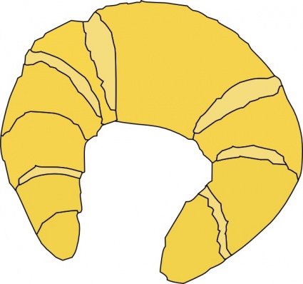 Croissant clip art vector, free vector graphics