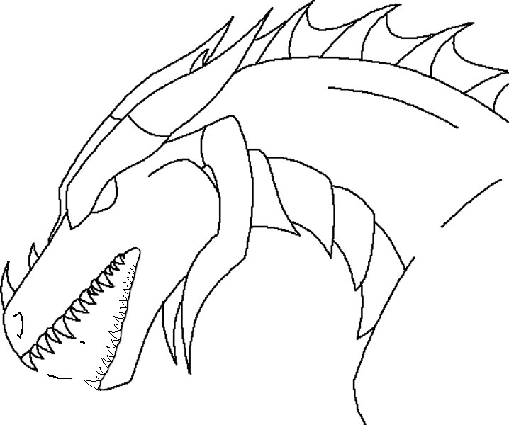 Easy Dragon Head Sketch
