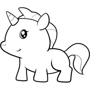 Cute Unicorn Drawing - Free Clipart Images
