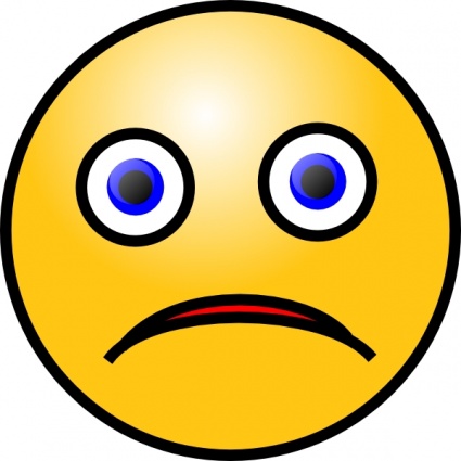 Sad Smiley clip art vector, free vector graphics
