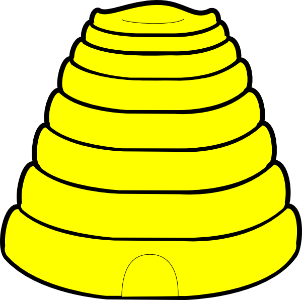 Cartoon Honey Bee Hive