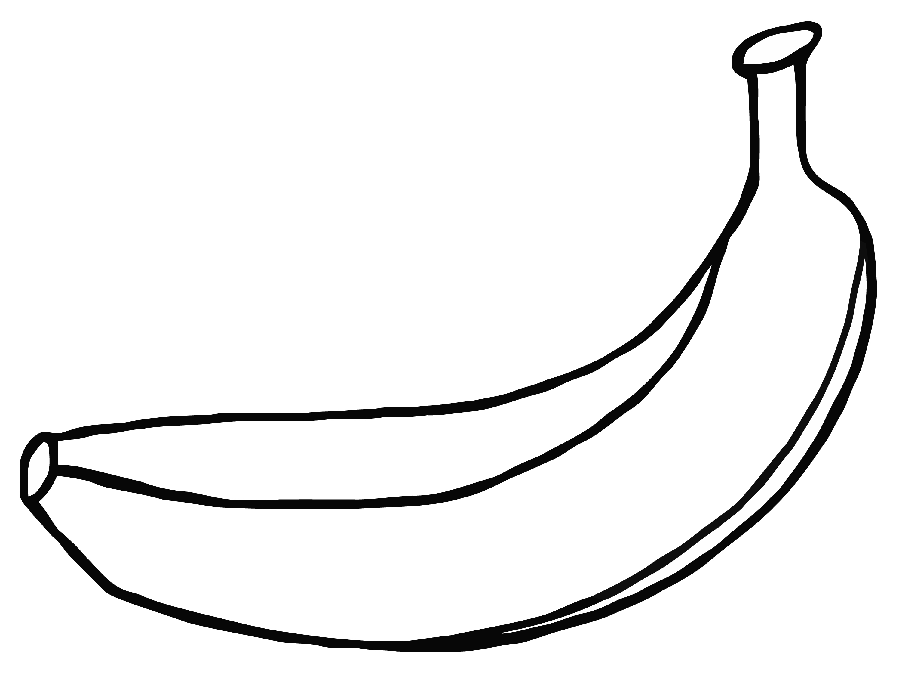 Banana Line Drawing - ClipArt Best
