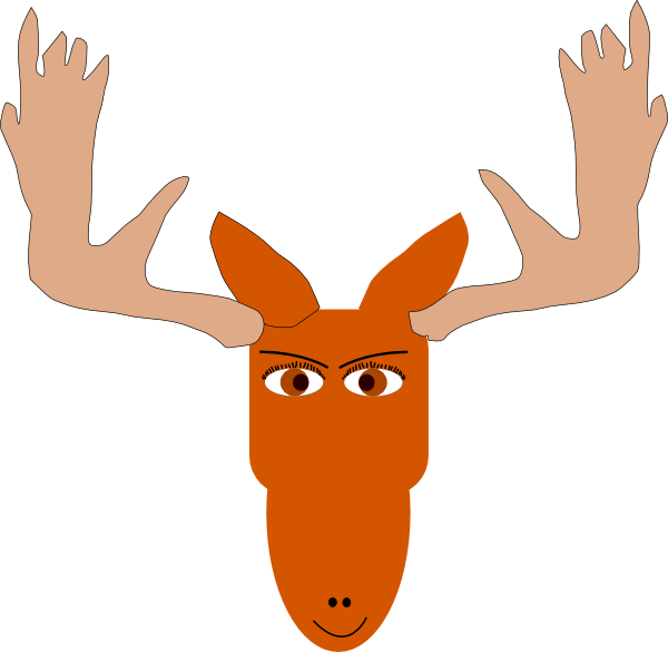 Mad Moose clip art Free Vector