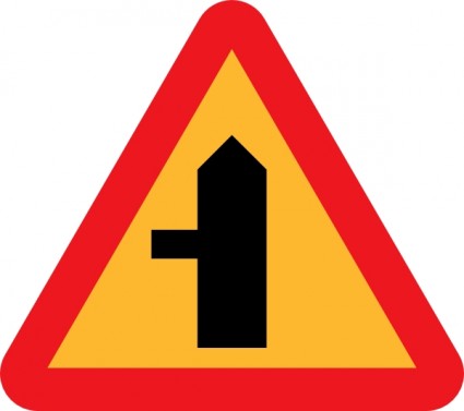 Road Intersection Sign clip art Vector clip art - Free vector for ...