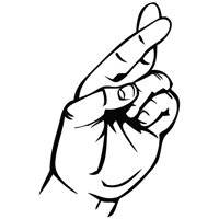 Fingers Crossed Wall Size Funny Decal Vinyl Decor Graphics ...