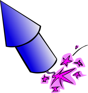 Rocket Fireworks - vector Clip Art