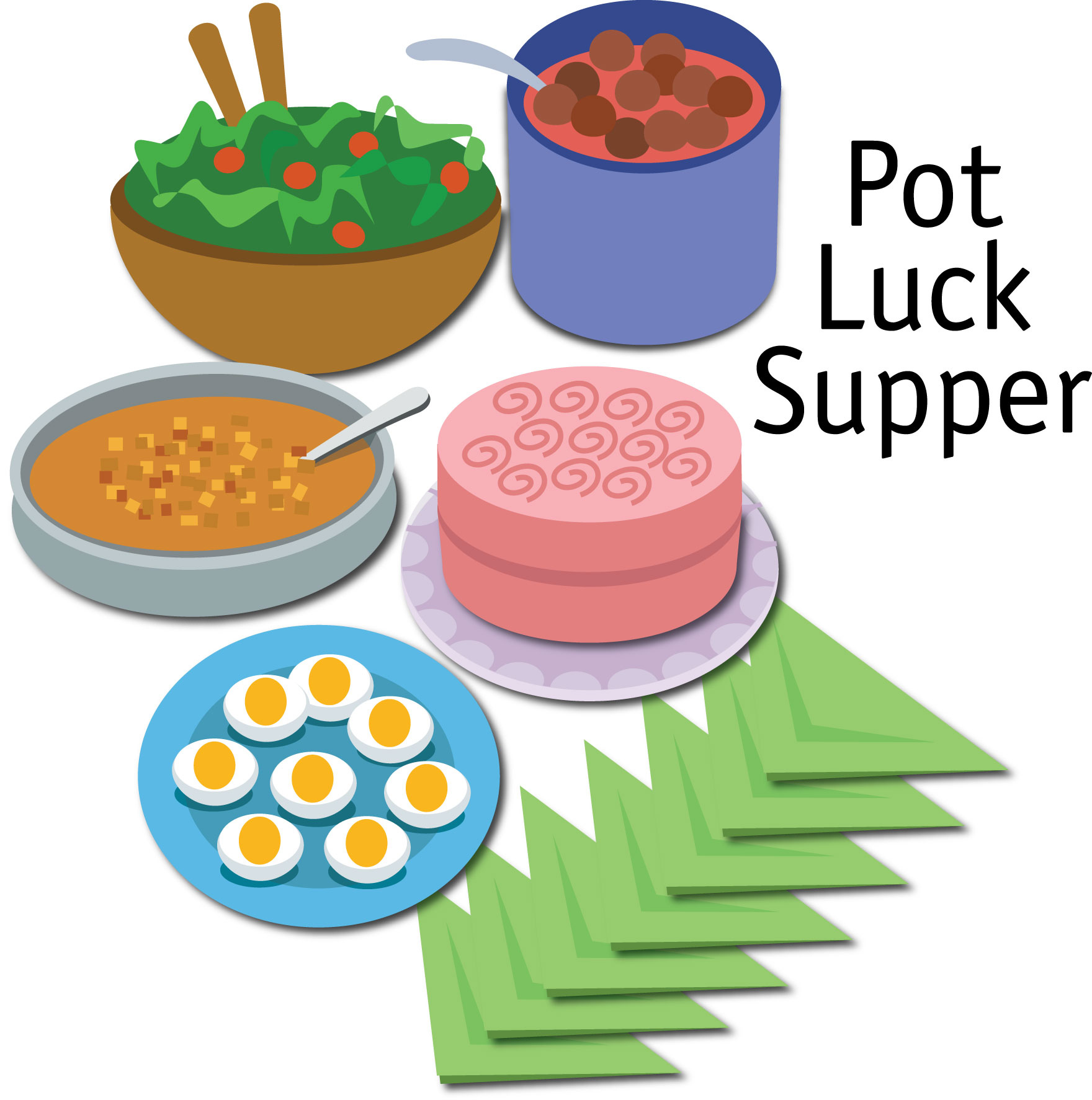 Potluck food clipart