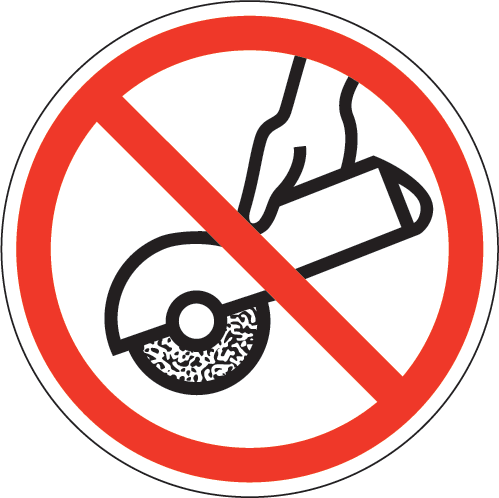 No Freehand Grinding Label by SafetySign.com - J6548