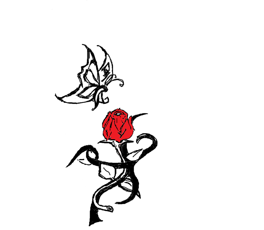 Tribal Rose tattoo design