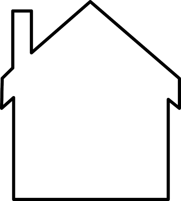 HOUSE, HOME, OUTLINE, WHITE, SHAPES, LINES, CHIMNEY - Public ...