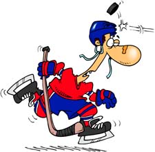 Cartoon Hockey Player Clipart
