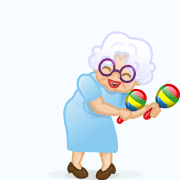 Dancing Gran" Emoticon