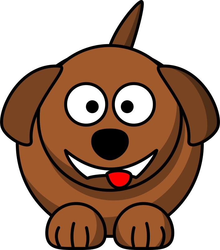 Free Clipart: Cartoon dog laughing or smiling | Animals