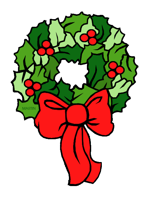 World christmas wreath clipart