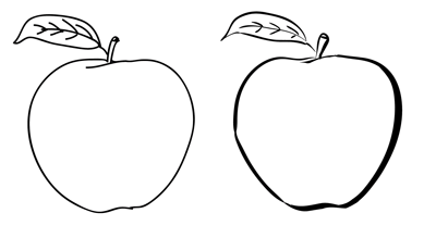 Apple Line Drawing - ClipArt Best