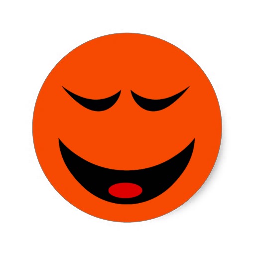ORANGE SMILEY STICKER | Zazzle.