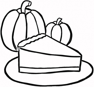 Piece of Pumpkin Pie coloring page | Super Coloring
