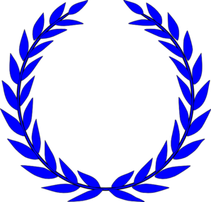 Laurel Crown Blue Clip Art - vector clip art online ...